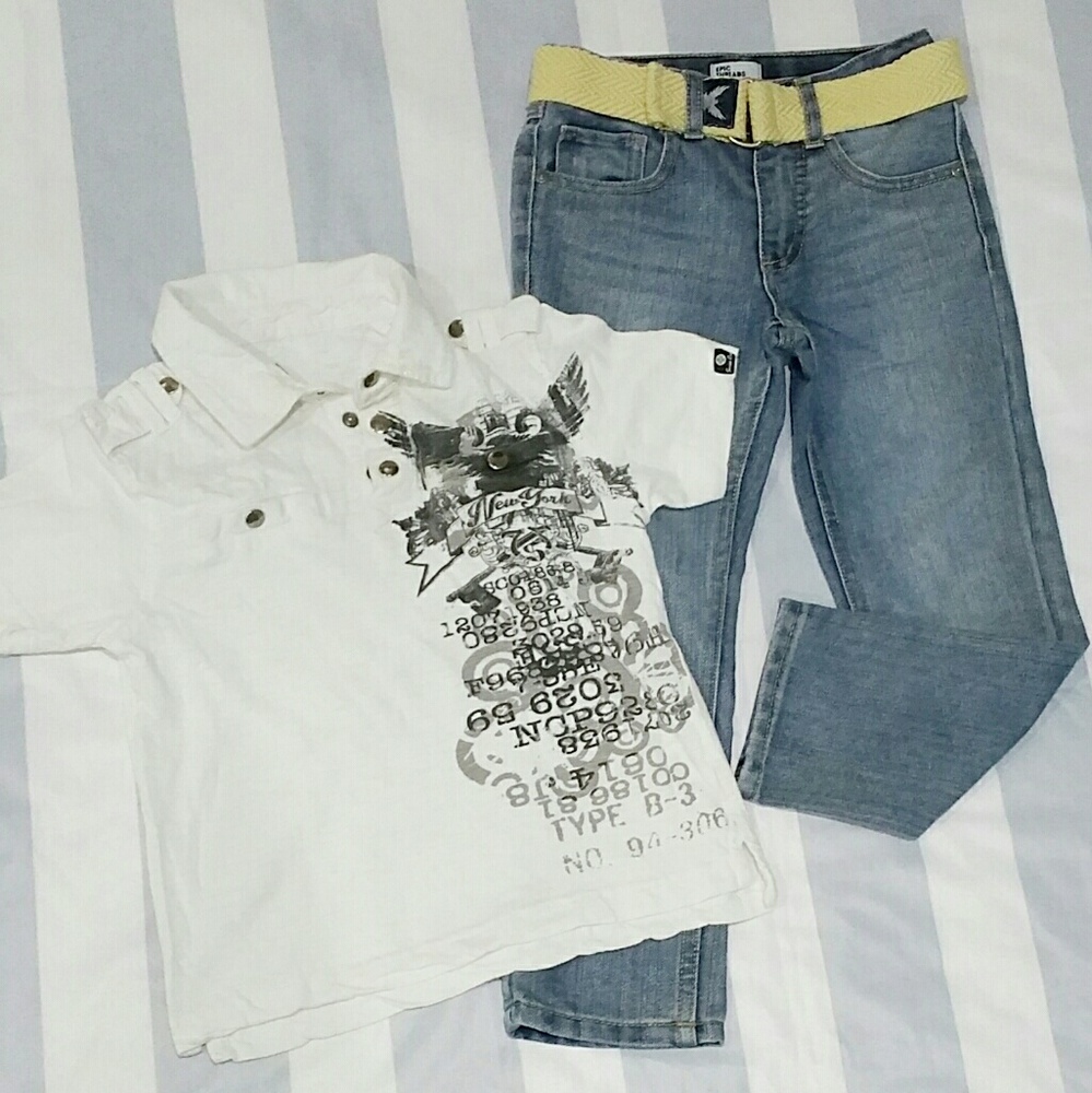 Epic Threads Slim Straight pants + shirt